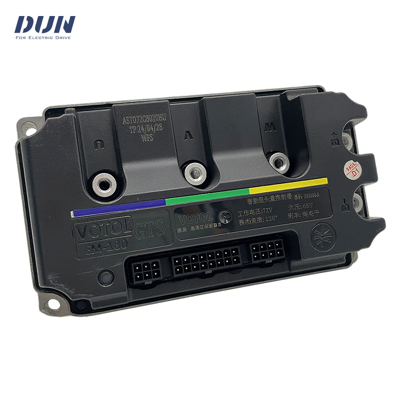 VOTOL EM180 GTS Boost 250A Peak 490A Hall BLDC Controlle with N7 Display and T08 Throttle for 3KW-5KW wheel Hub Mid-Drive Motor