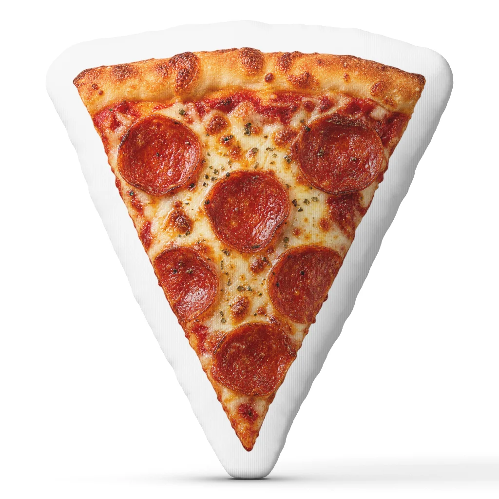 Pepperoni Pizza Slice Shaped Plush Pillow Italian Food Cushion Stuffed Throw Pillow Pizza Lover Gift Sofa Home Decor Accent