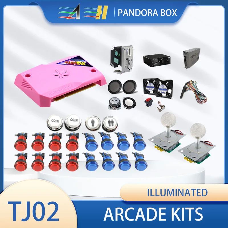 

Arcade Pandora Box DX Zero Delay Board Arcade Cabinet DIY Button Kit with Coin Acceptor Joystick Button