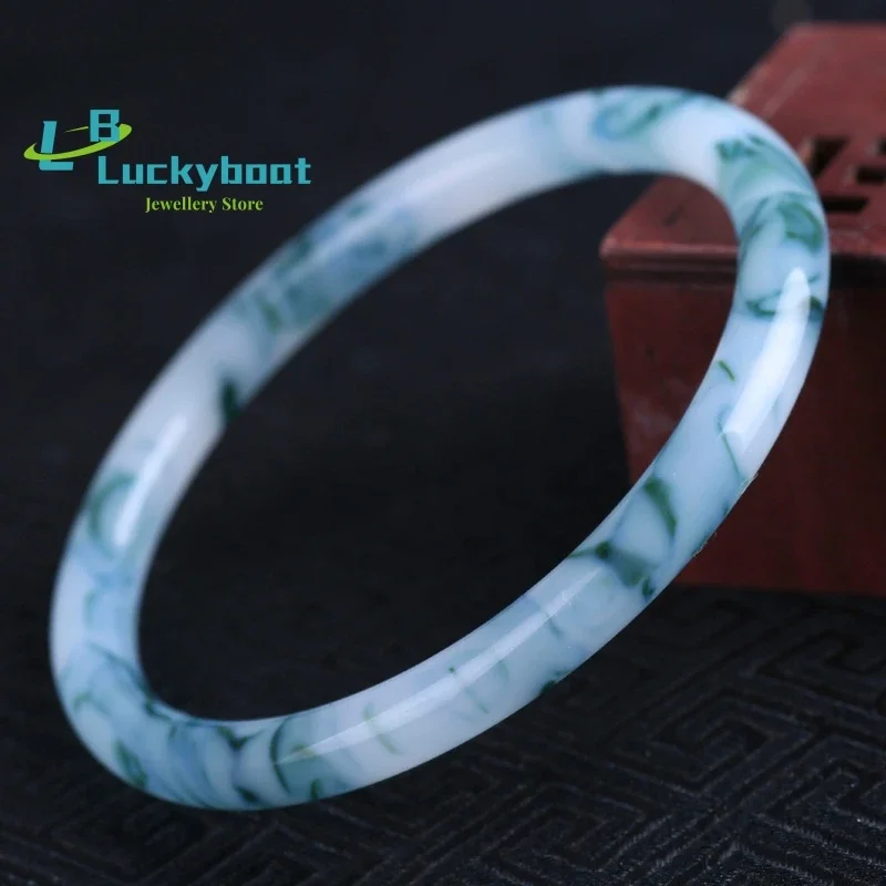 

Natural Fashion Jadeite Jewelry Bracelet Thin Jade Bangle Bracelet Charm Accessories for Women Men