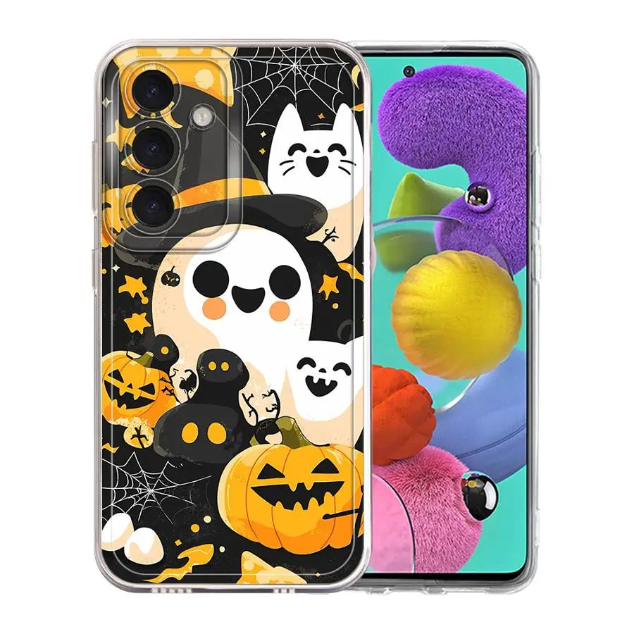 เคสโทรศัพท์ลายผีฮาโลวีนสุดเท่ สำหรับ Samsung Galaxy A71 A50 A52s A12 A16 A17 A21s A32 A52 A51 A72 A31