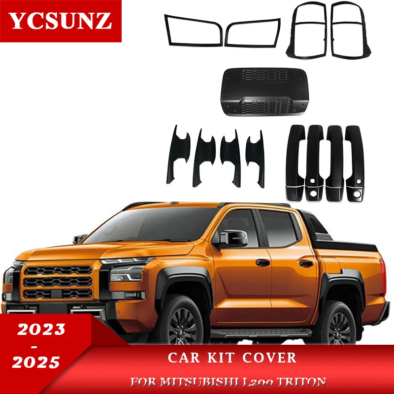 

ABS Car Styling Black Kit Full Set For Mitsubishi L200 Triton 2022 2023 2024 2025 Pickup Truck Accessories