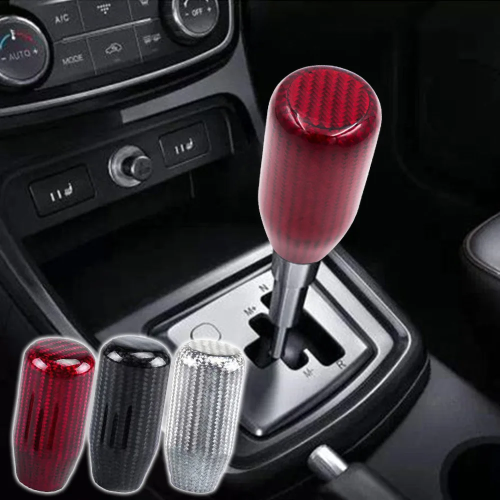 

Car Carbon Fiber Gear Shift Knob Manual Transmission Stick Shifter Transmission Gearstick Lever
