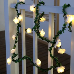 10/20/40 LED Rose Holiday String Lights Valentine Wedding Decoration Christmas Lights Flower Bulbs LED Lamp