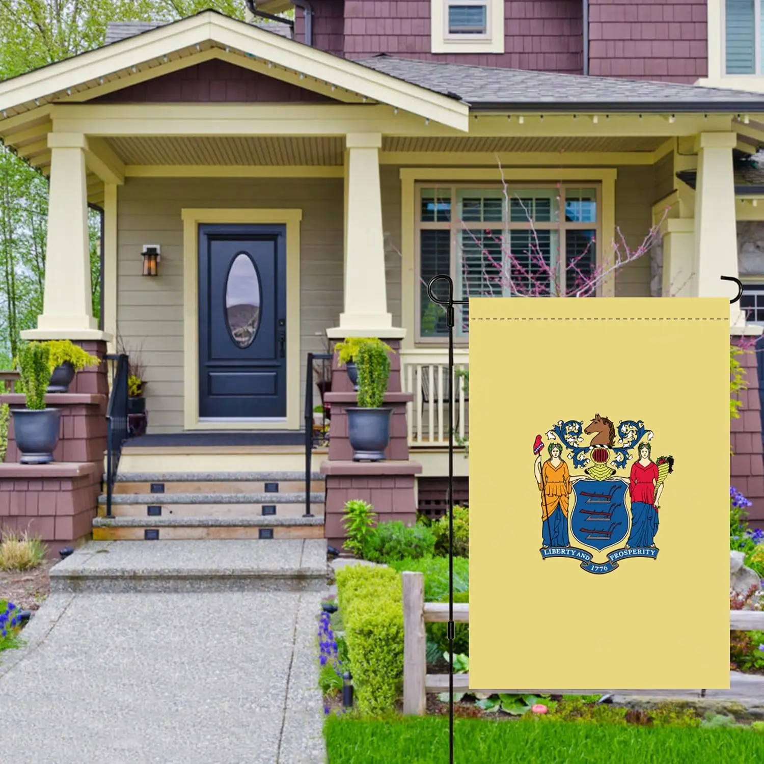 State Garden Flag 12x18 Double Sided Outdoor Flags Heavy Duty Vivid Color Yard Flag Lawn Decoration Holiday Anniversary Deco jjp