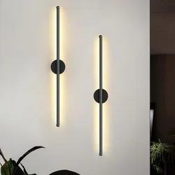 Minimalist Long Strip LED Wall Lamp For Sofa Background Corridor Interior Wall Sconce Bedroom Bedside Home Decor Indoor Lighting