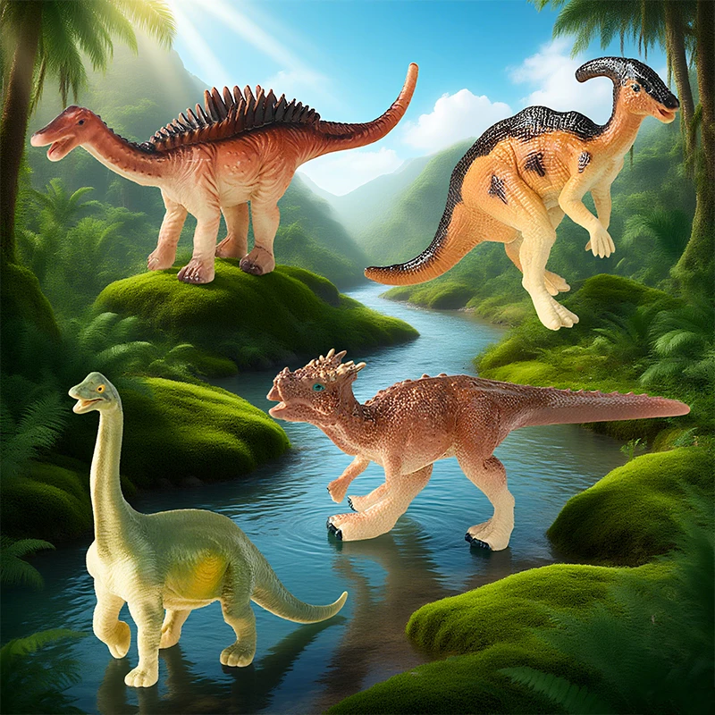 Oenux 12PCS Jurassic Dinosaurier Set Velociraptor Stegosaurus Spinosaurus T-Rex Modell Action-figuren PVC Sammlung Kinder Spielzeug geschenk – Detail 10