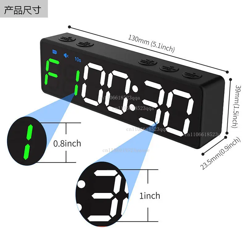 LED Digital Timer Gym Fitness Countdown Stopwatch Interval Training Pomodoro Study Tool for Kids Adults Magnetic