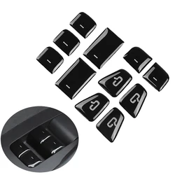 11pcs Open Door Button Decoration Cover Window Switch Button Patch Panel Sticker Protector Fit for Tesla Model 3 Y 2017-2023