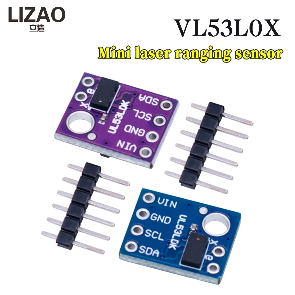 LIZAO VL53L0X GY-530 ToF Distance Sensor Module I2C Communication 2.8V-5V Laser Ranging Module for Arduino DIY Project