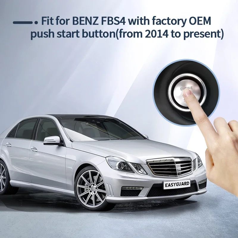 Easygard kit pke chave inteligente adequado para benz com botão de partida oem de fábrica sem acesso confortável entrada sem chave