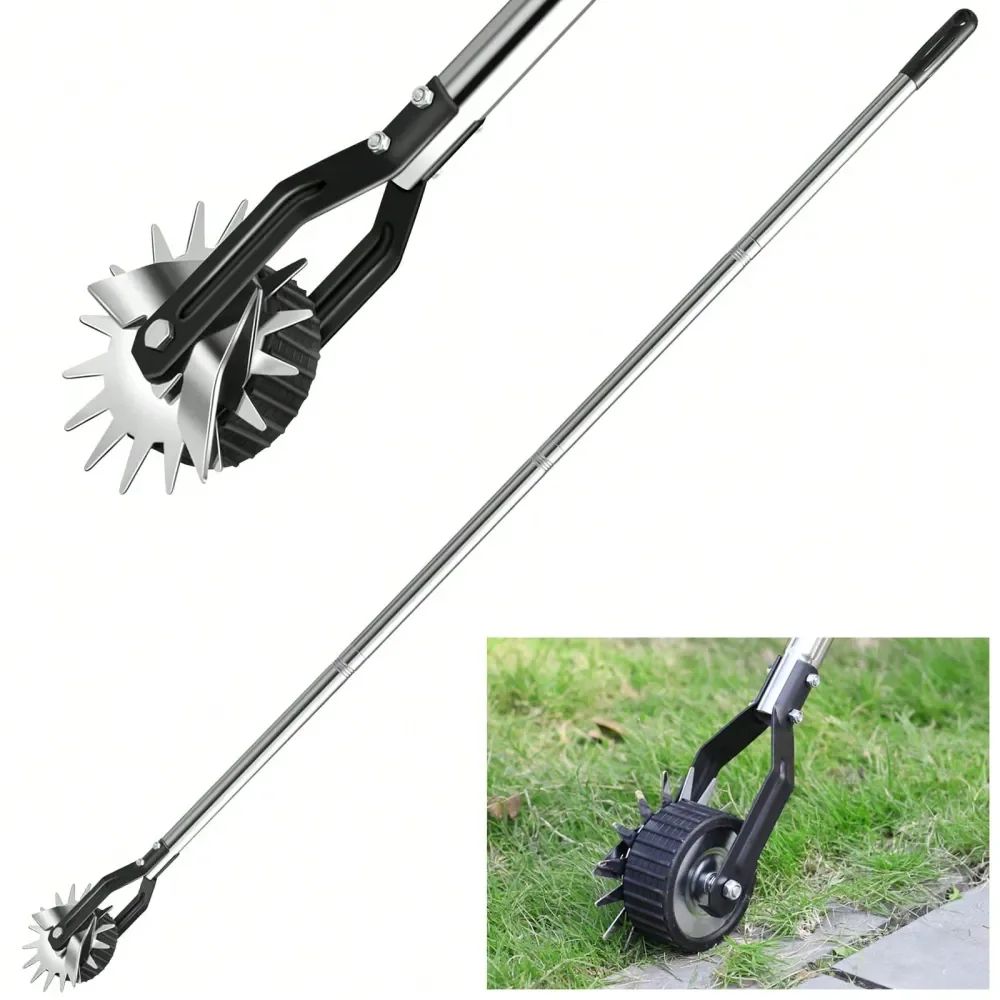 

Lawn Tool 67 Inch Wheel Rotary Lawn Edger With Adjustable Stainless Steel Handle, Grass Edge Trimmer For Sidewalks, Driveways L