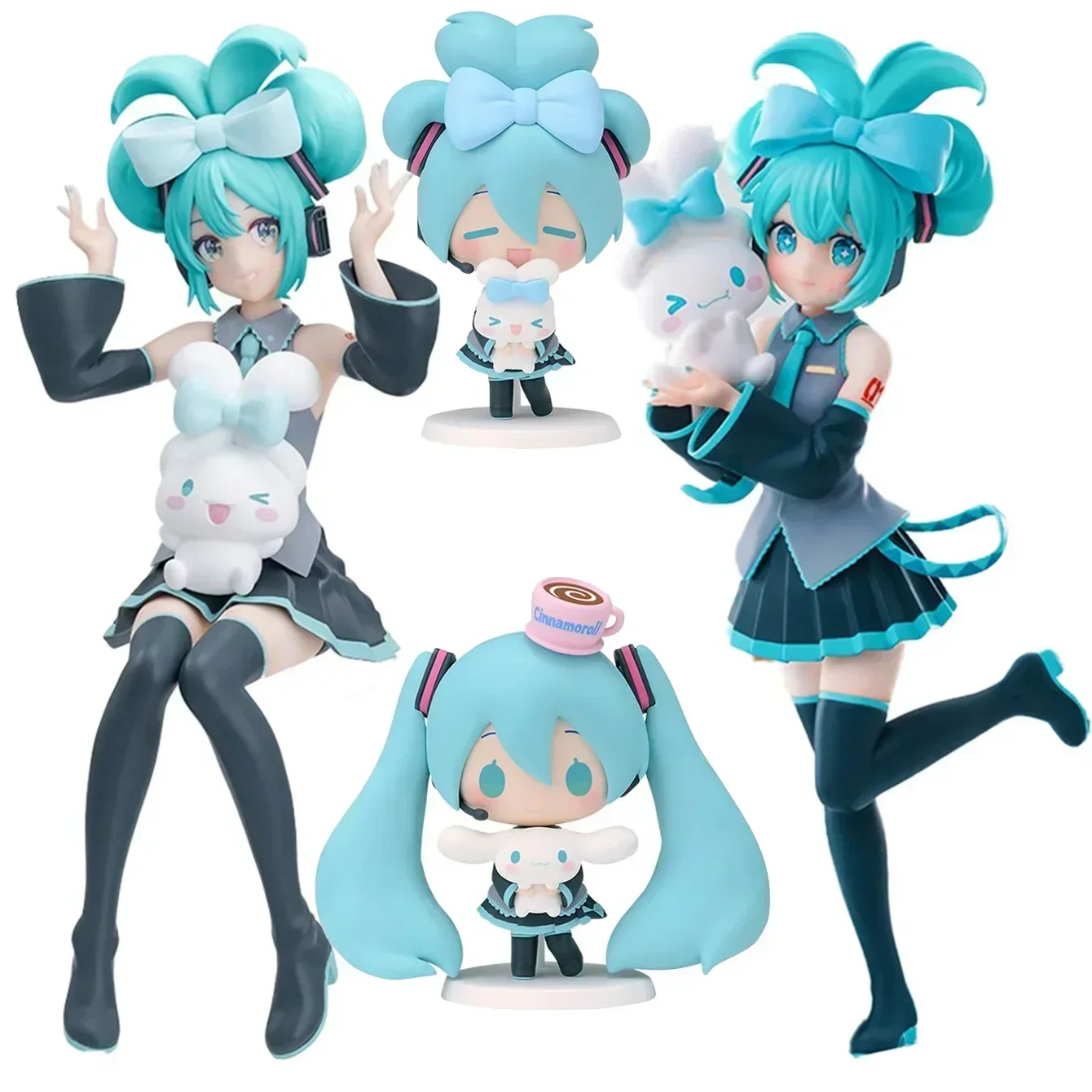 

Новинка! В наличии! Фигурка Hatsune Miku X Cinnamoroll, аниме-персонаж, кавайная фигурка Мику, коллекционная модель из ПВХ, игрушка для взрослых, подарок.
