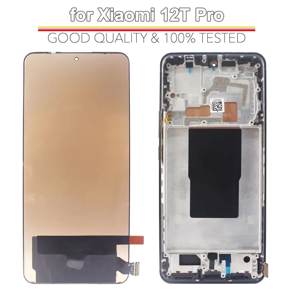 For Xiaomi 12T Pro LCD Display Touch Screen Digitizer Assembly Replacement for Xiaomi 12T Pro 22081212UG Mobile Phone Screen