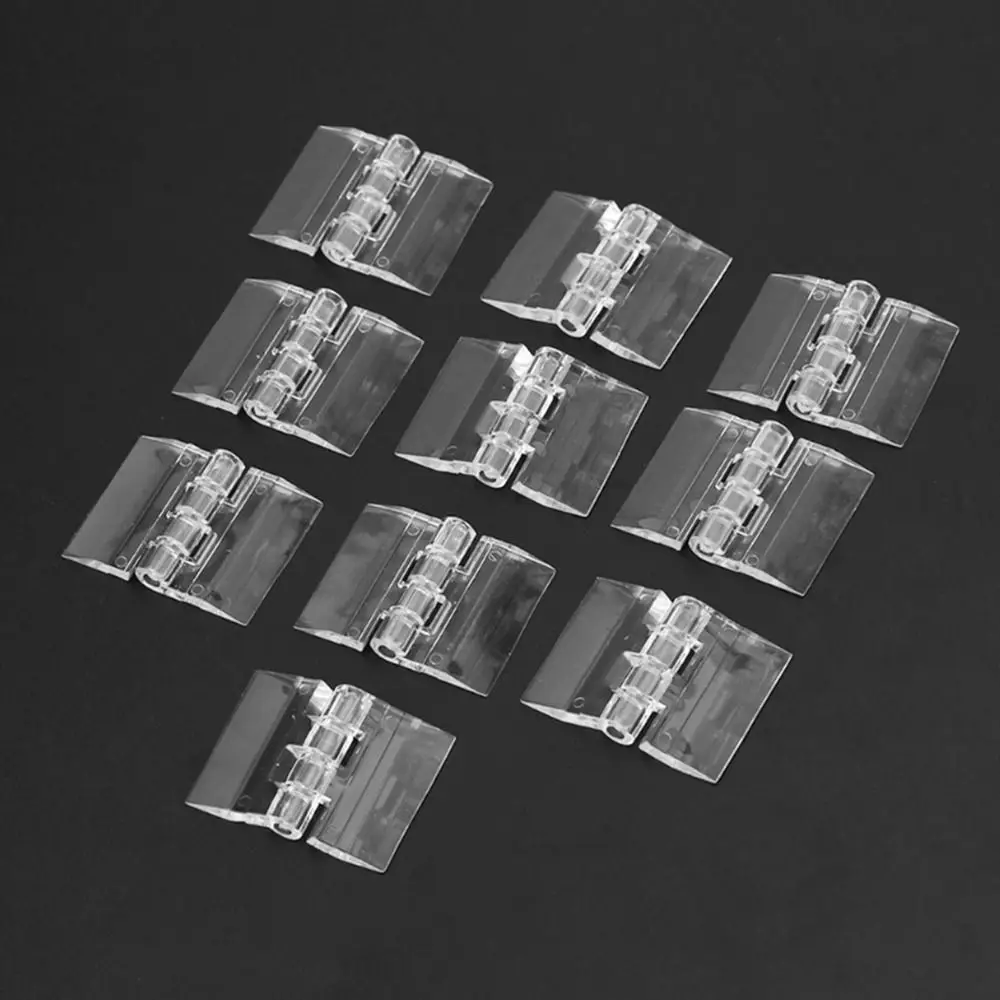 2Pcs Transparent Folding Hinges 270 Degree Durable Clear Acrylic Hinge Tools Cabinet Hardware Furniture Cabinet Door Hinges