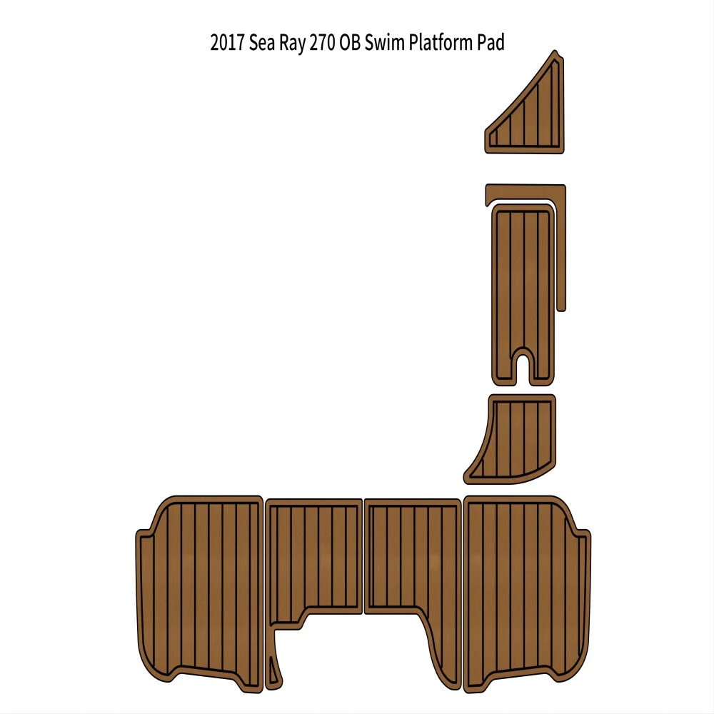 

2017 Sea Ray 270 OB Swim Platform Pad Boat EVA Foam Faux Teak Deck Floor Mat