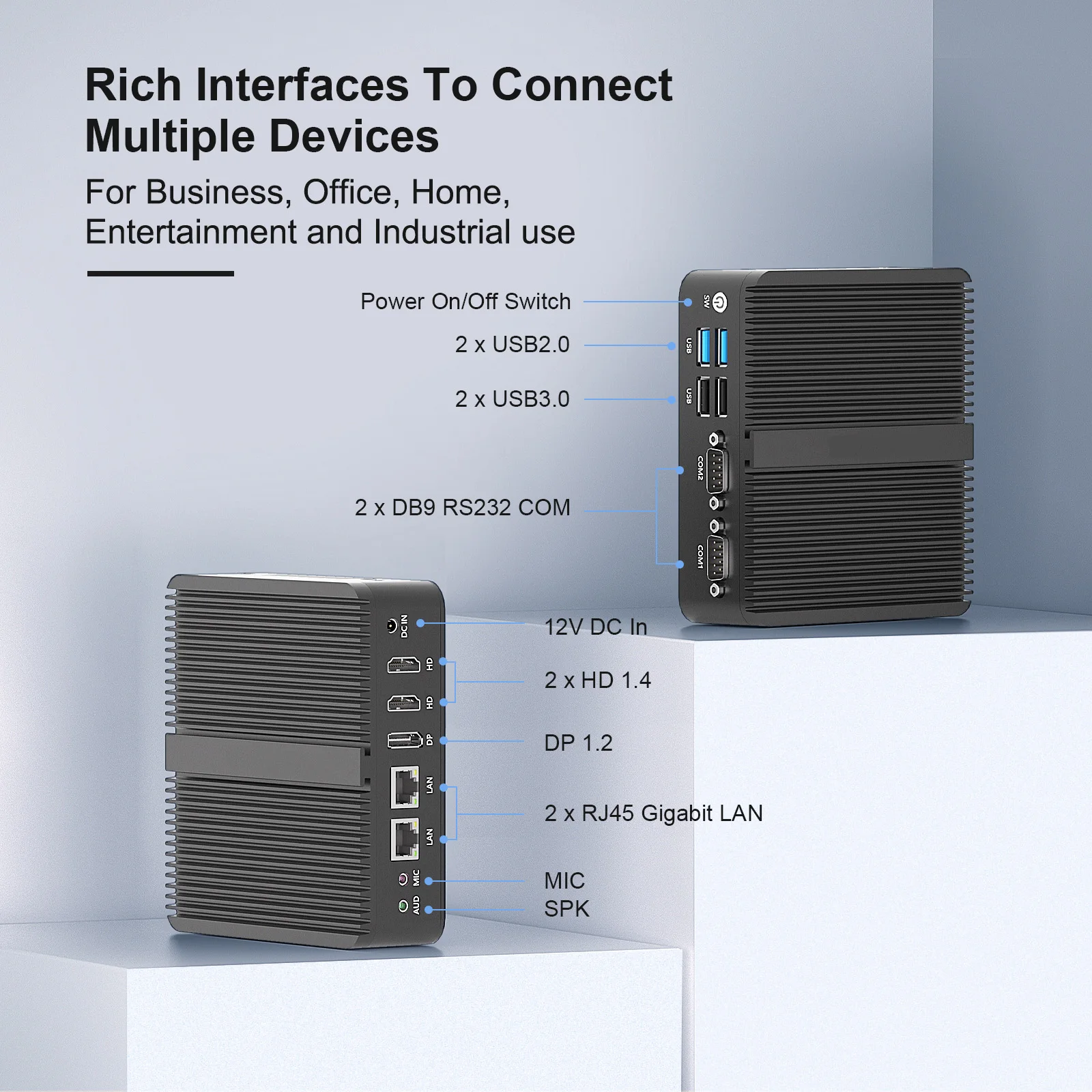 HYSTOU 팬리스 미니 PC 산업용 컴퓨터 OPNsense Pfsense Win 11 DIN 레일 소형 베어본 인텔 셀러론 N100 다양한 포트