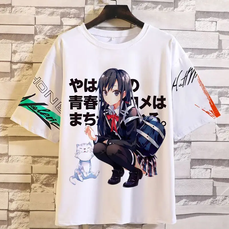 

Anime Game My Youth Romantic Comedy SNAFU Merchandise Short Sleeve T-Shirt Yukino Summer Clothes For Men And Women