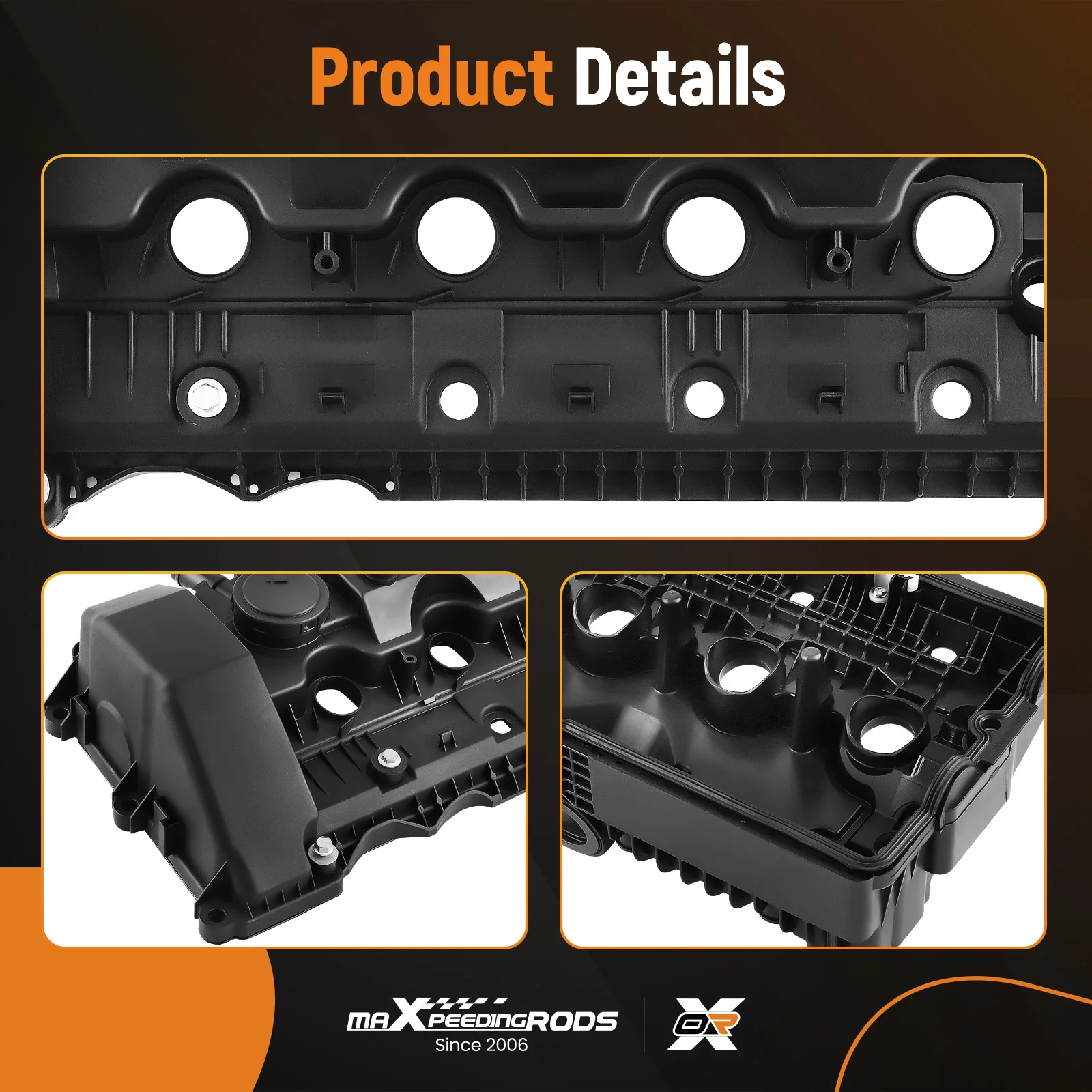 Left Engine Valve Cover For BMW 545i 550i 650i 745i 750i X5 4.4L 4.8L 2002-2010  11127522159