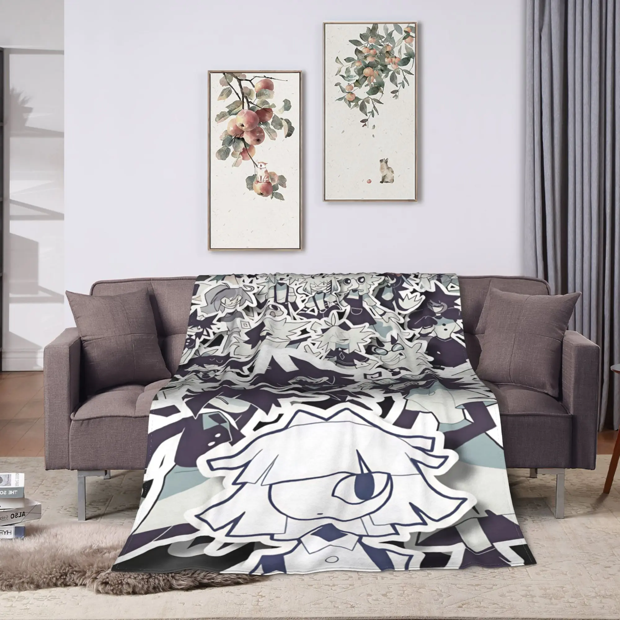 Fundamental Paper Education Anime Flannel Blanket  Soft Warm Throw Blanket for Home Decor Airplane Bedspread Sofa Bed Cover