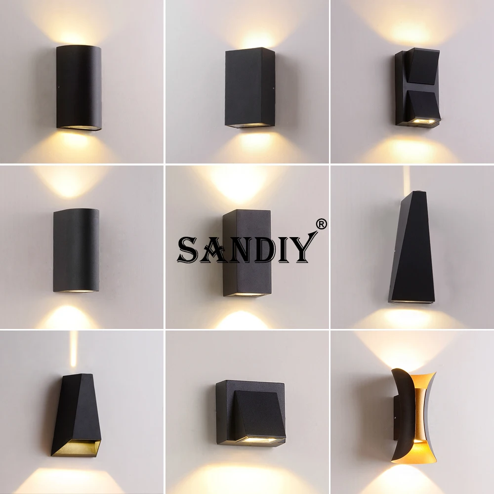 

SANDIY Outdoor LED Garden Wall Lamp Up Down Light for House Decor Exterior Patio Porch Garage Gate Balcony Step Waterproof IP65