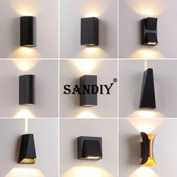 SANDIY Al aire libre LED Jardín Lámpara de Pared Arriba Abajo Luz para Casa Decoración Exterior Patio Porche Garaje Puerta Balcón Paso Impermeable IP65 Externo Pared Luces Patio Calle Iluminación Accesorio 220v/110v