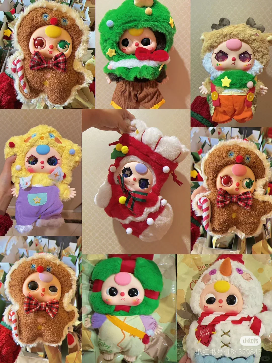 Caja ciega de muñeca limitada de Navidad para bebé, adorno de escritorio, modelo Kawaii, bonito juguete de vinilo, tendencia, regalo especial de Navidad, 400%