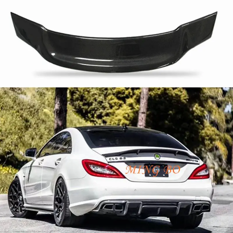 

FOR Mercedes-Benz CLS C218 W218 R Style Carbon Fiber Rear Spoiler Trunk Wing 2011-2019 FRP Forged carbon