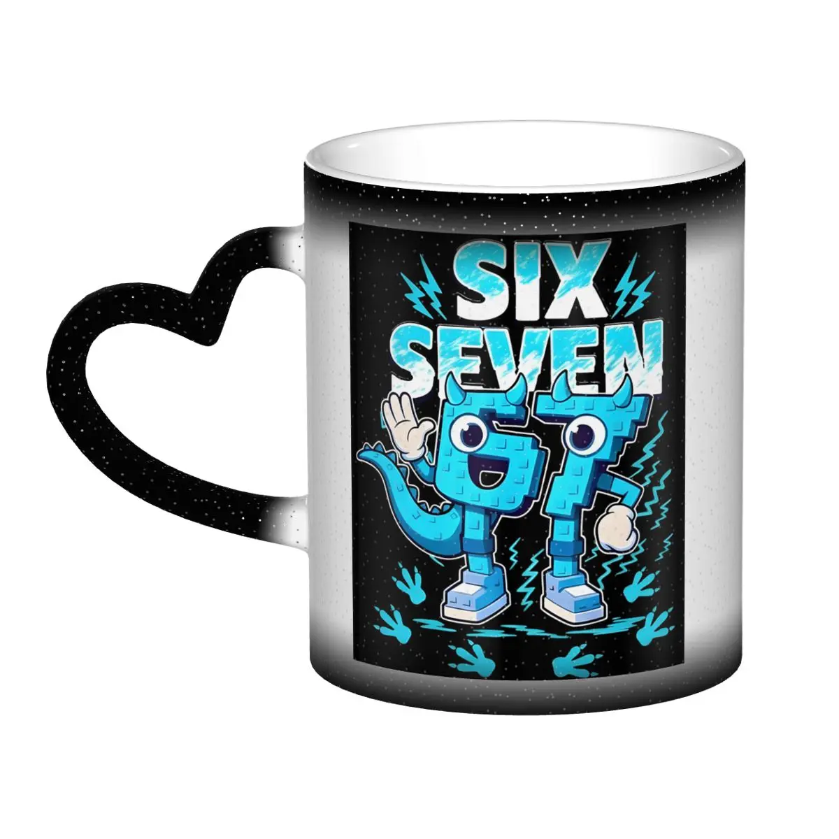 Beach Meme 67 Six Seven 6 7 Italian Brainrot Mug Funny Ceramic Coffee Cups Tea Mugs Milk Cup Drinkware Gifts for Woman Man