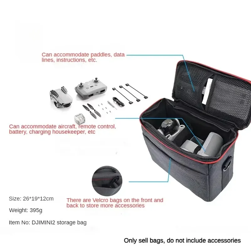 Suitable for DJI Mini2 Mini2se Drone Single Shoulder Crossbody Storage Bag, Waterproof Aerial Photography Accessory Kit Backpack