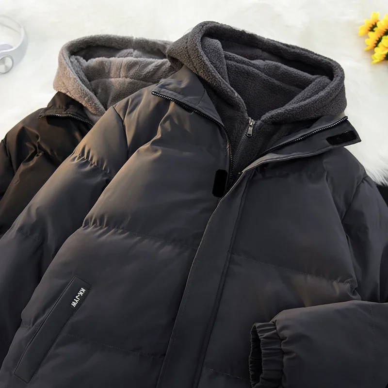 

Men's Fake 2 Pieces Down Jacket Warm Thick Windproof Puffer Jacket New Men Hooded Waterproof High Quality Thermal Parka Male