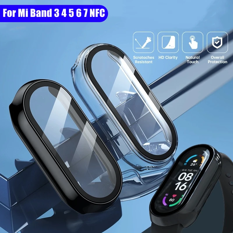 For Xiaomi Mi Band 7 7NFC Miband 6 5 4 3 Case with Screen Protector Film Cover Miband7 Miband6 Miband5 Full Protection Shell