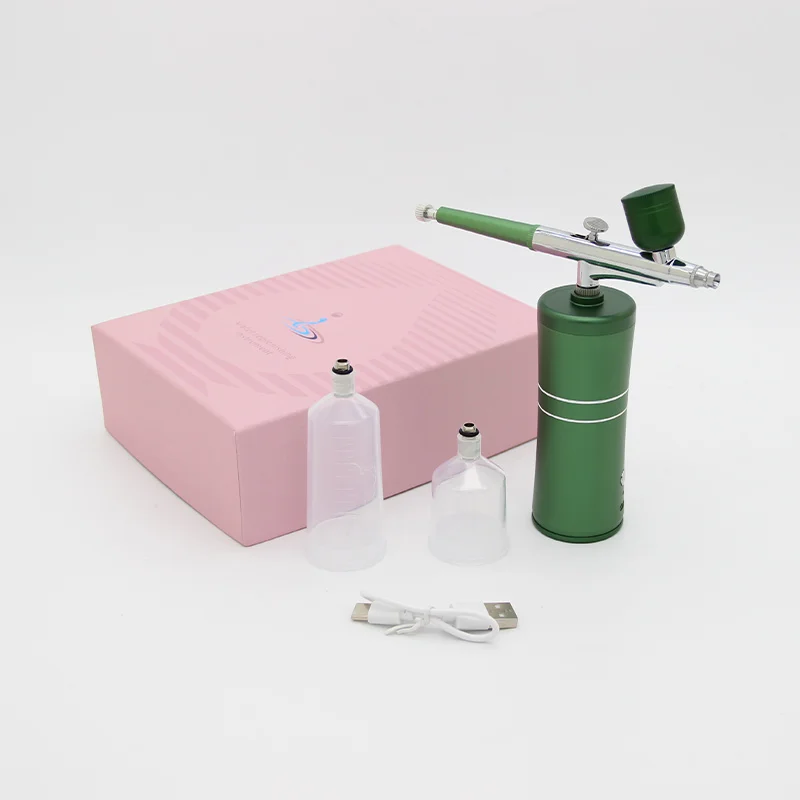 

Portable Cordless Airbrush Kit With Compressor Rechargeable Handheld Sprayer Gun for Nail Art Cake Painting Tattoo Makeup Craft