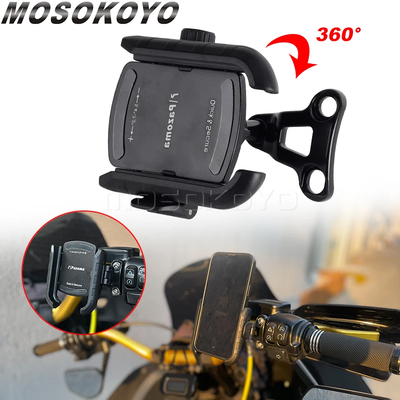 

Mobile Phone Holder Motorcycle Handlebar Phone Mount for Harley Softail Dyna Touring Sportster XL 883 1200 C/R/L/N/X/V SuperLow