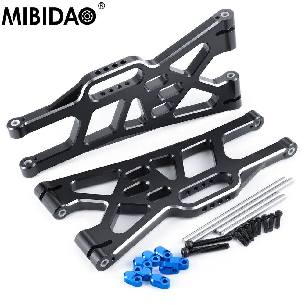 MIBIDAO Metal Front Rear Upper Lower Suspension Arm For 1/5 RC Crawler Car X-Maxx XMAXX 8S 77086-4 Buggy Trucks Upgrade Parts