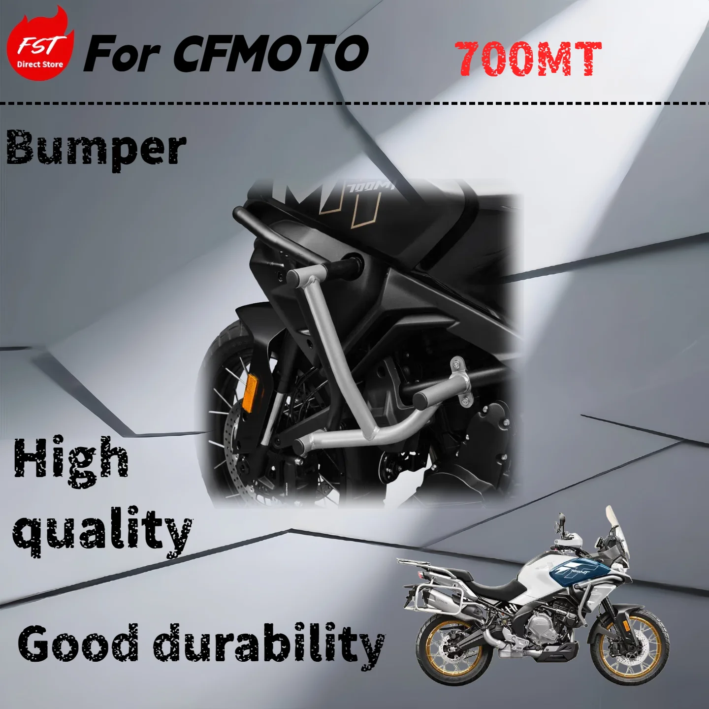 

For CFMOTO 700MT modified guard bar reinforcement bar motorcycle engine bumper anti-fall bar middle guard bar