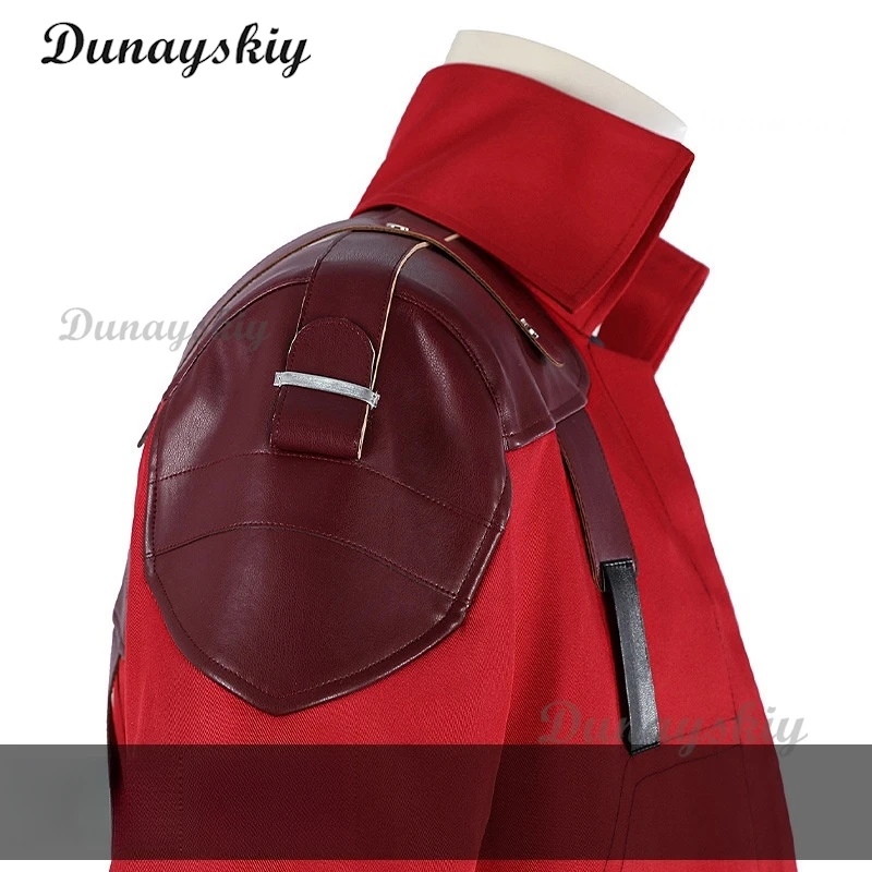 ชุดคอสเพลย์แดเน็ตจากอนิเมะ Devil May Cry พร้อมวิกผมสีขาว เสื้อโค้ทสีแดง ชุดยูนิฟอร์มสำหรับผู้ชาย ถุงมือ ชุดสำหรับงานปาร์ตี้และเล่นบทบาทสมมติ รับสั่งตัดตามแบบ