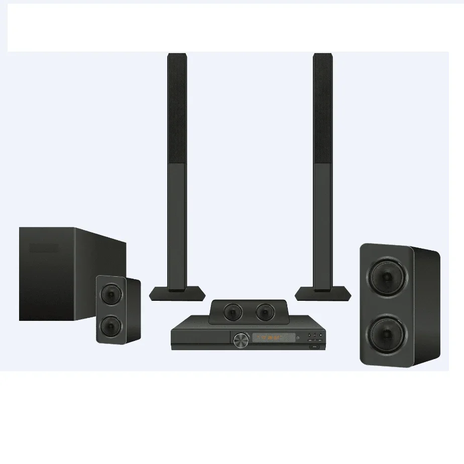 5.1 نظام المسرح المنزلي الصوتي المحيطي مع مشغل DVD وموسيقى الكاريوكي ثلاثية الأبعاد ومكبرات صوت ثلاثية الأبعاد #4