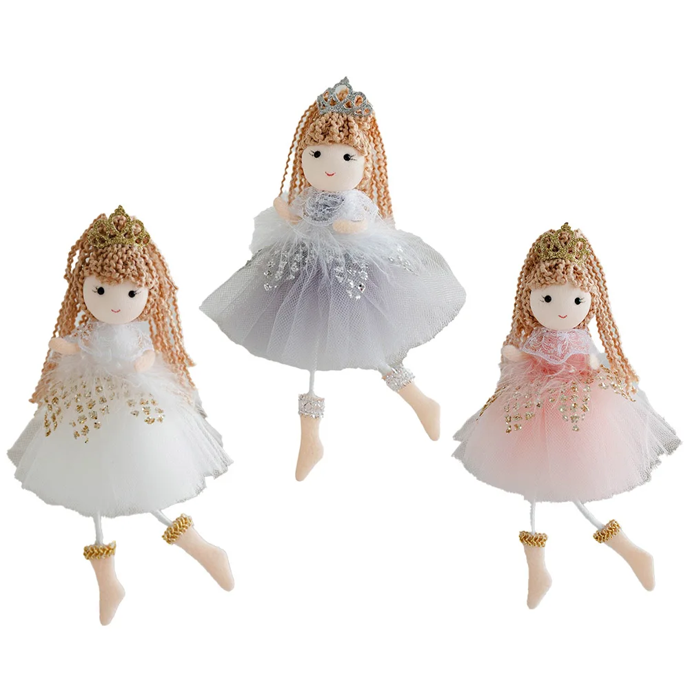 Christmas Tree Christmas Tree Pendant Holiday Hanging Doll Pink High-quality Materials Cloth Wings Delicate Facial Expressions