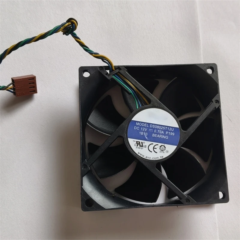 8025 fan 12V DC 0.7A 80mm DS08025T12U PWM Temperature Control Fan 4-Wire for Industrial Server Cooling
