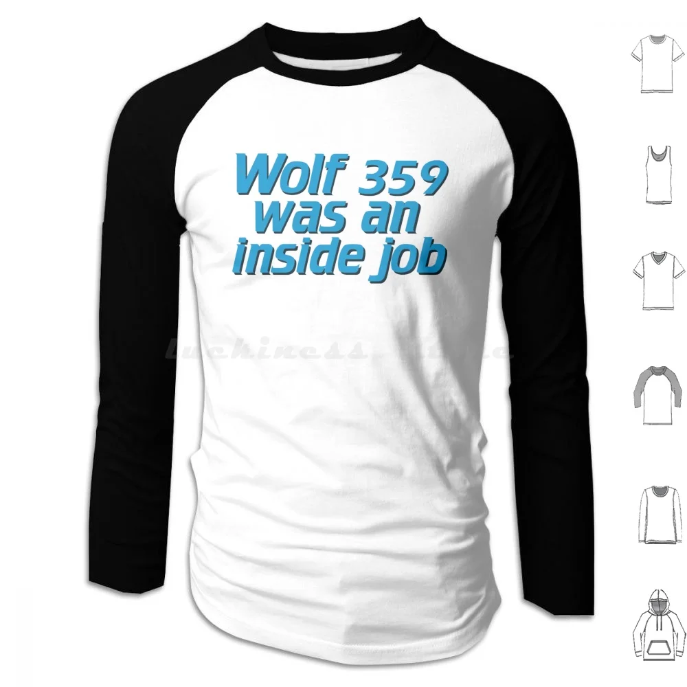 Wolf 359 era un trabajo interno! Sudaderas con capucha de manga larga Lower Decks Wolf 359 Borg Boimler Mariner Tendi Cerritos