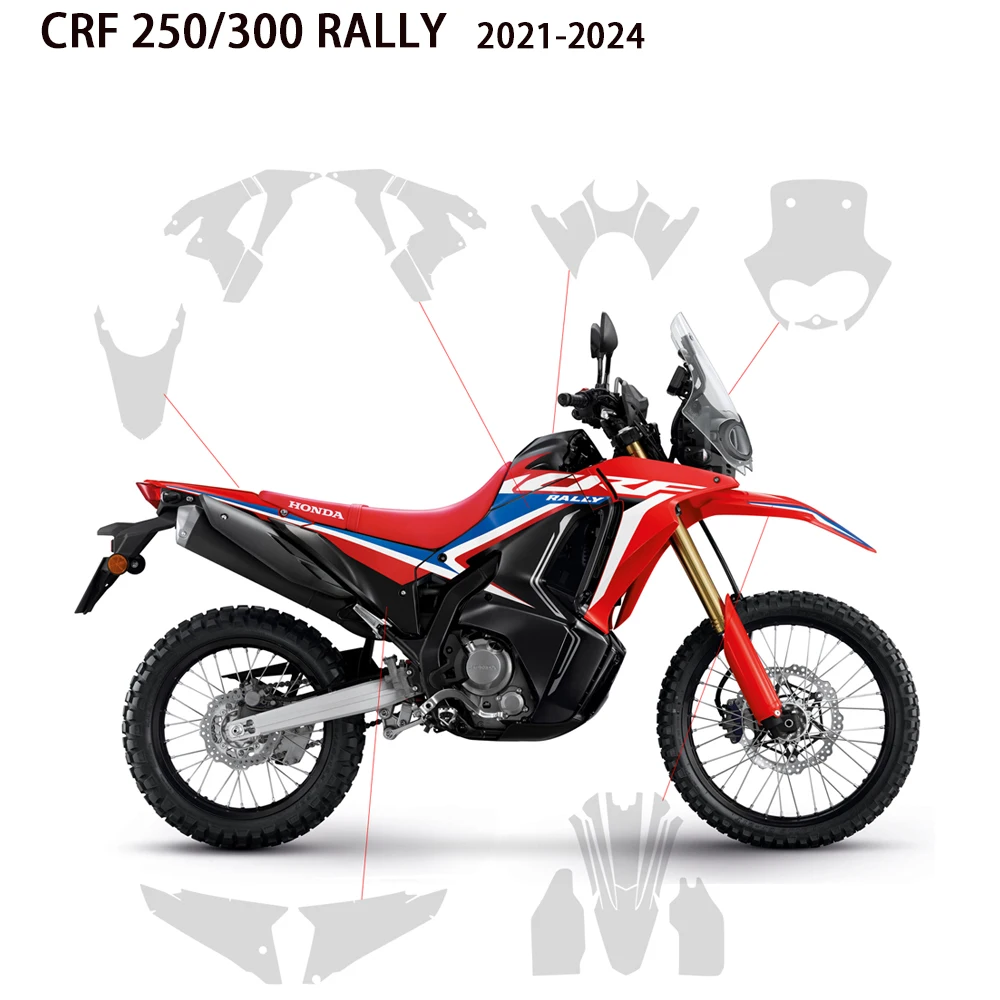 

CRF 300L Anti-scratch TPU For Honda CRF 300L Rally Paint Protection Flim CRF 250 Rally PPF Motorcycle Windshield Protective 2021