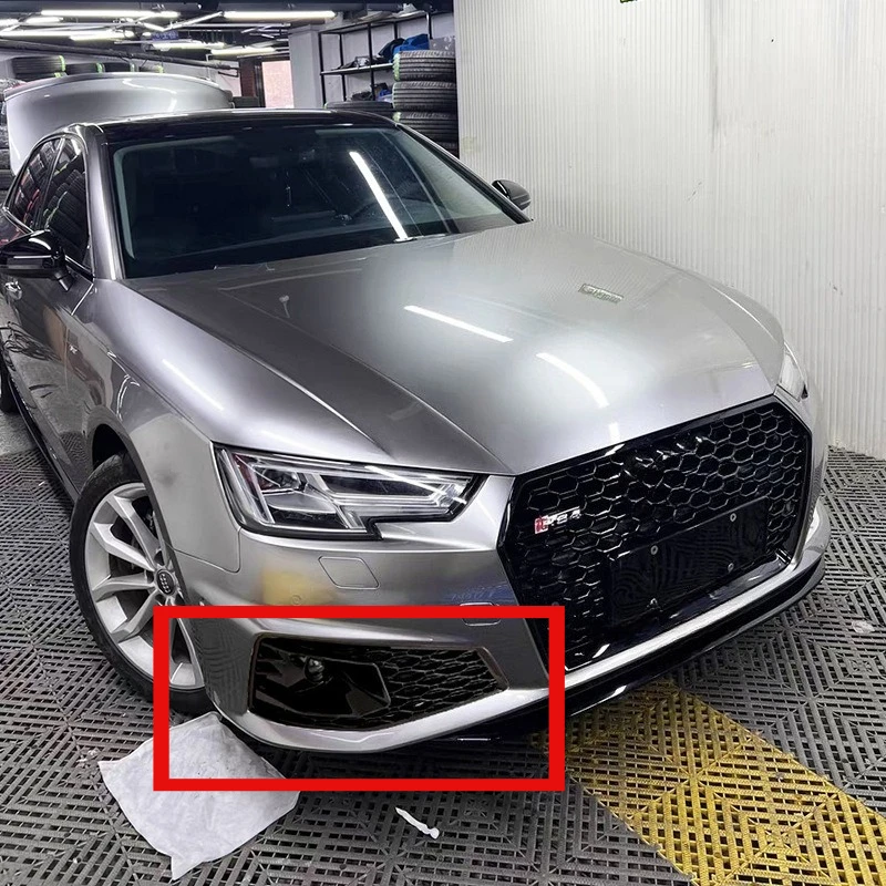 

Suitable for Audi A4 B9 2019 S4 Modified Honeycomb Fog Light Grille Upgrade RS4 Honeycomb Bright Black Frame