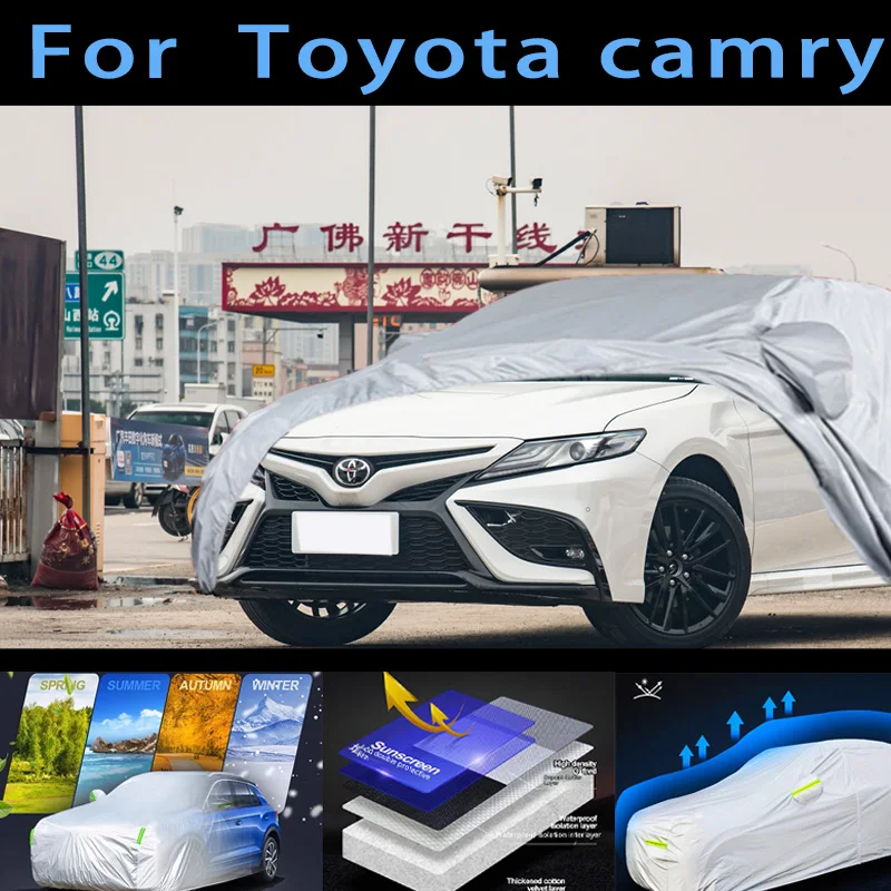 

Для Toyota camry уличная защита полный автомобильный чехол снежный чехол солнцезащитный козырек водостойкий пылезащитный внешний автомобильный чехол защита