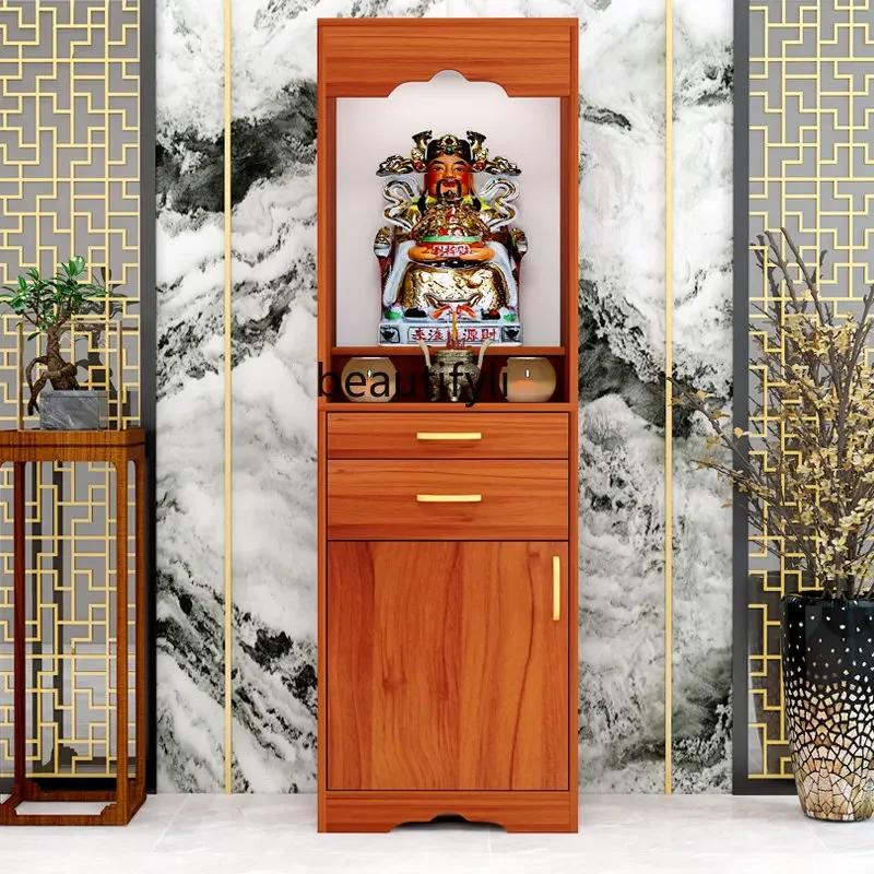 

zqBuddha Niche Home Buddha Shrine Simple New Chinese Style Clothes Closet Cabinet Altar Altar Worship Table