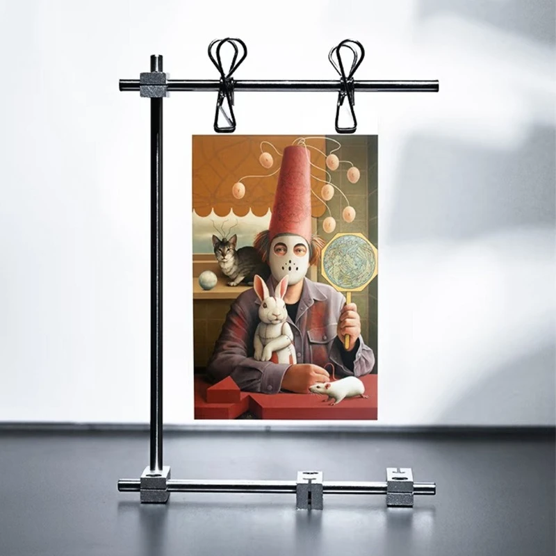 poster holder, wedding decoration props, stainless steel optical axis photo ornament