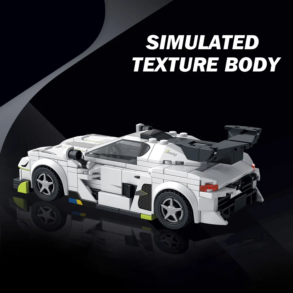 Speed Champions Series Racing Sports Vehiclea Technique Car Supercar Building Blocks Set Bricks Classic MOC Model Toys For Kids