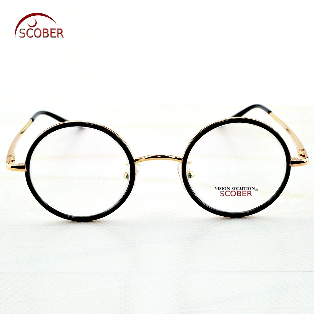 Scober = Vintage 40s Round Upper Class Senator's Antireflection Coated Reading Glasses Titanium Spectacles +0.75 +1 To +4