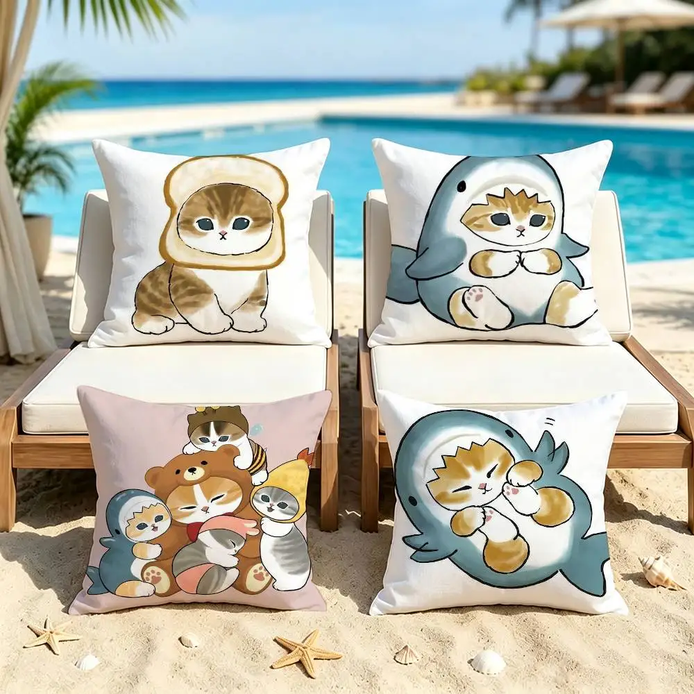 Cute Cartoon M-Mofusands Square Pillow Case Multi Sizes For Car Home Bedroom Decor Custom Valentine Gifts