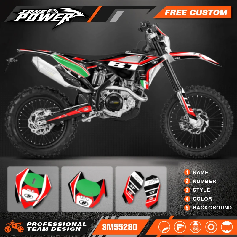 Powerzone Custom Backgrounds Graphics Decals Sticker Kits for Beta RR 125 200 250 300 350 390 430 480 2020 2021 2022 06